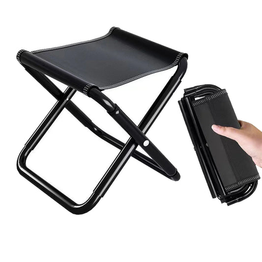 Folding Camping Stool , Portable Camping Chair,Lightweight Camping Chairs for Adult Outdoor Fishing BBQ Hiking Black