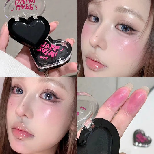 Black Elf Blush Multi Balm Magic Temperature Change Blush Gel Blusher Cream for Lip Eye Makeup Pink Cheek Tint Rouge Palette